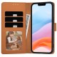Kožená peněženka Tech-Protect pro Apple iPhone 16e hnědá