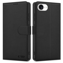 Kožená peněženka Tech-Protect pro Apple iPhone 16e černá