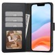 Kožená peněženka Tech-Protect pro Apple iPhone 16e černá