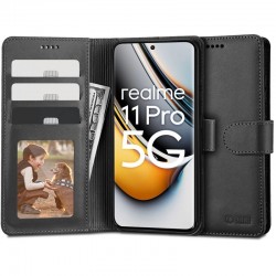 Kožená peněženka Tech-Protect pro Realme 11 Pro 5G / 11 Pro+ 5G černá