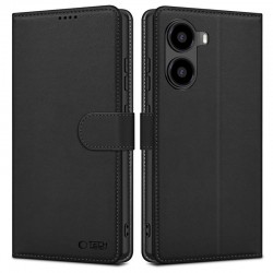 Kožená peněženka Tech-Protect pro Poco X7 Pro 5G černá