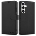 Kožená peněženka Tech-Protect pro Samsung Galaxy S25 černá
