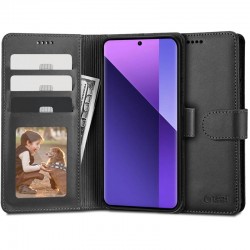 Kožená peněženka Tech-Protect pro Xiaomi Redmi Note 13 Pro+ 5G černá