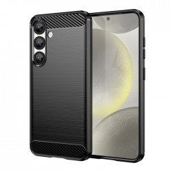 Silikonové pouzdro Carbon Case pro Samsung Galaxy S25 Edge černé
