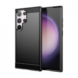 Silikonové pouzdro Carbon Case pro Samsung Galaxy S24 Ultra černé