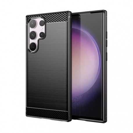 Silikonové pouzdro Carbon Case pro Samsung Galaxy S24 Ultra černé