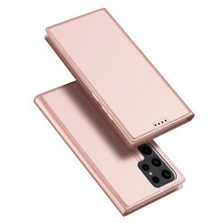 Flipové pouzdro Dux Ducis Skin Premium pro Samsung Galaxy S24 Ultra růžové