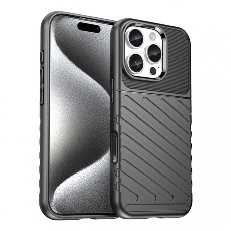 Silikonové pouzdro Thunder Case pro Apple iPhone 16e černé
