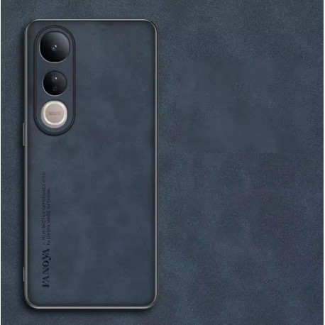 Kožený silikonový kryt pro Vivo V50 Lite modrý
