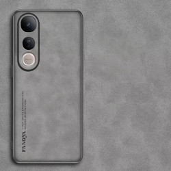 Kožený silikonový kryt pro Vivo V50 Lite šedý