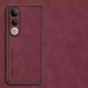 Kožený silikonový kryt pro Vivo V50 Lite červený