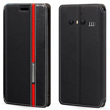 Kožená peněženka pouzdro pro Blackview N6000SE černá