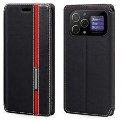 Kožená peněženka pouzdro pro Blackview BL8000 černá