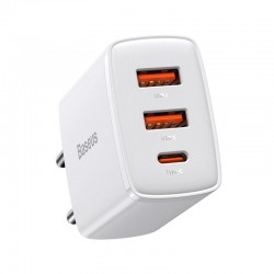 Rychlonabíjecí adaptér Baseus 2x USB-A/USB-C 30W QC CCXJ-E02 bílý