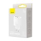 Rychlonabíjecí adaptér Baseus 2x USB-A/USB-C 30W QC CCXJ-E02 bílý