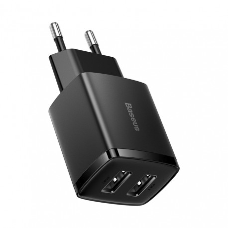 Nabíjecí adaptér do sítě Baseus Compact 2xUSB 10.5W černý