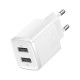 Nabíjecí adaptér do sítě Baseus Compact 2xUSB 10.5W bílý