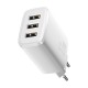 Nabíjecí adaptér do sítě Baseus Compact 3xUSB 17W bílý