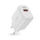Rychlonabíjecí adaptér Tech-Protect C20W USB-C PD20W / USB-A QC 3.0 bílý