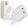 Rychlonabíjecí adaptér Tech-Protect C20W 2x USB-C PD20W bílý