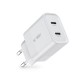 Rychlonabíjecí adaptér Tech-Protect C20W 2x USB-C PD20W bílý