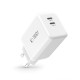 Rychlá nabíječka do sítě Tech-Protect NC45W GaN 2xUSB-C PD45W bílá