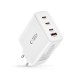 Rychlá nabíječka do sítě Tech-Protect NC100W GaN 3xUSB-C PD100W / USB-A QC 3.0 bílá