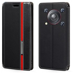 Kožená peněženka pouzdro pro Oukitel WP36 Pro černé