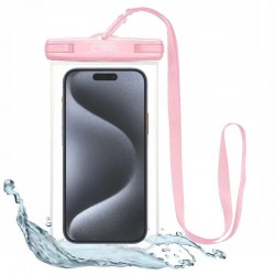 Univerzální vodotěsné pouzdro Tech-Protect UWC7 pro telefony do 6.9" růžové
