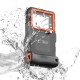 Voděodolné pouzdro Tech-Protect IPX8 pro telefony 4.7" - 6.7" černo-oranžové
