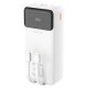 Powerbanka Dudao K15MAX 30000mAh PD22.5W s kabely bílá