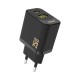 Rychlonabíječka do sítě Dudao A26T GaN 25W USB-A / USB-C černá