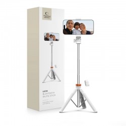 Tech-Protect L03S Bluetooth teleskopická selfie tyč se stativem 148cm bílá