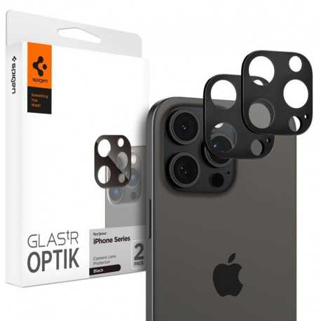 Tvrzené sklo na fotoaparát Spigen Optik.tR 2-pack pro iPhone 16 Pro / 16 Pro Max černé