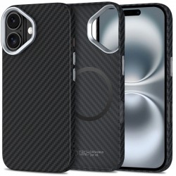Pouzdro Tech-Protect Ion Carbon MagSafe pro Apple iPhone 16 černé