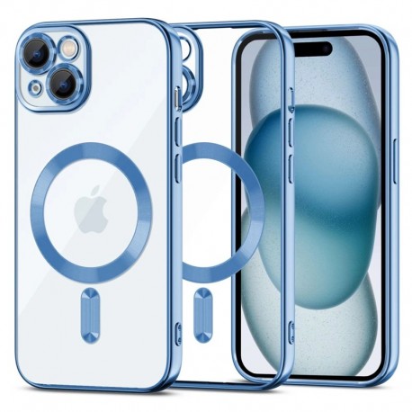 Pouzdro Tech-Protect MagShine MagSafe pro iPhone 15 modré