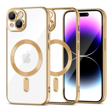 Pouzdro Tech-Protect MagShine MagSafe pro iPhone 15 zlaté