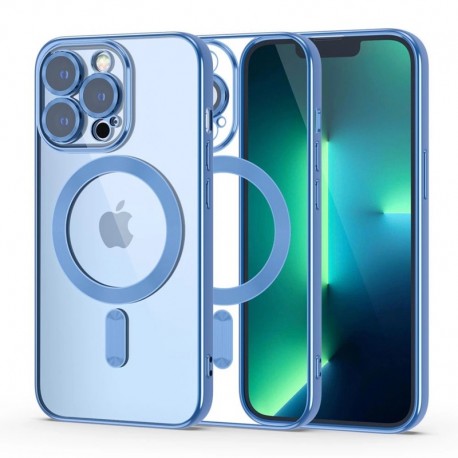 Pouzdro Tech-Protect MagShine MagSafe pro iPhone 13 Pro modré