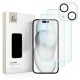 3x ochranné sklo 9H Tech-Protect Supreme Set 3-pack pro iPhone 15