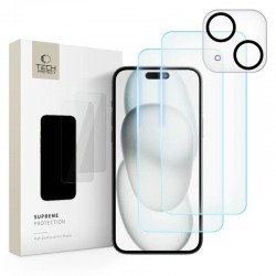 3x ochranné sklo 9H Tech-Protect Supreme Set 3-pack pro iPhone 15 Plus