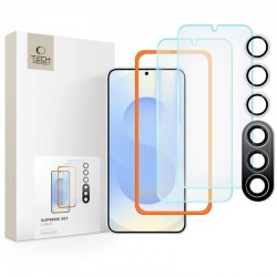 3x ochranné sklo 9H Tech-Protect Supreme Set 3-pack pro Samsung Galaxy S25