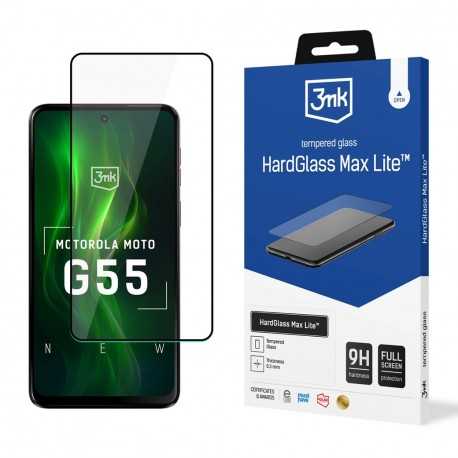 3mk HardGlass Max Lite tvrzené sklo na displej pro Motorola Moto G55 5G černé