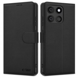 Kožená peněženka Tech-Protect pro Motorola Edge 60 Fusion černá