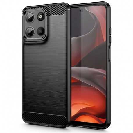 Silikonové pouzdro Carbon Case pro Motorola Moto G15 / G15 Power černé