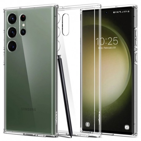 Kryt Spigen Ultra Hybrid Case pro Samsung Galaxy S23 Ultra čirý