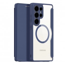 Flipové pouzdro Dux Ducis Skin X MagSafe pro Samsung Galaxy S25 Ultra modré
