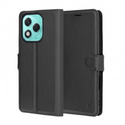 Kožená peněženka Techsuit pro Honor 400 Lite 5G černá