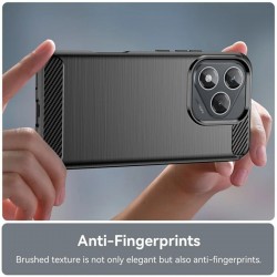 Silikonové pouzdro Carbon Case pro Honor 400 Lite 5G černé