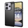 Silikonové pouzdro Carbon Case pro Xiaomi Redmi Note 14 4G černé