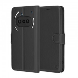 Kožená peněženka Techsuit pro Nothing Phone (3a) černá